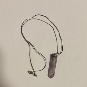 Purple Crystal Pendant Necklace